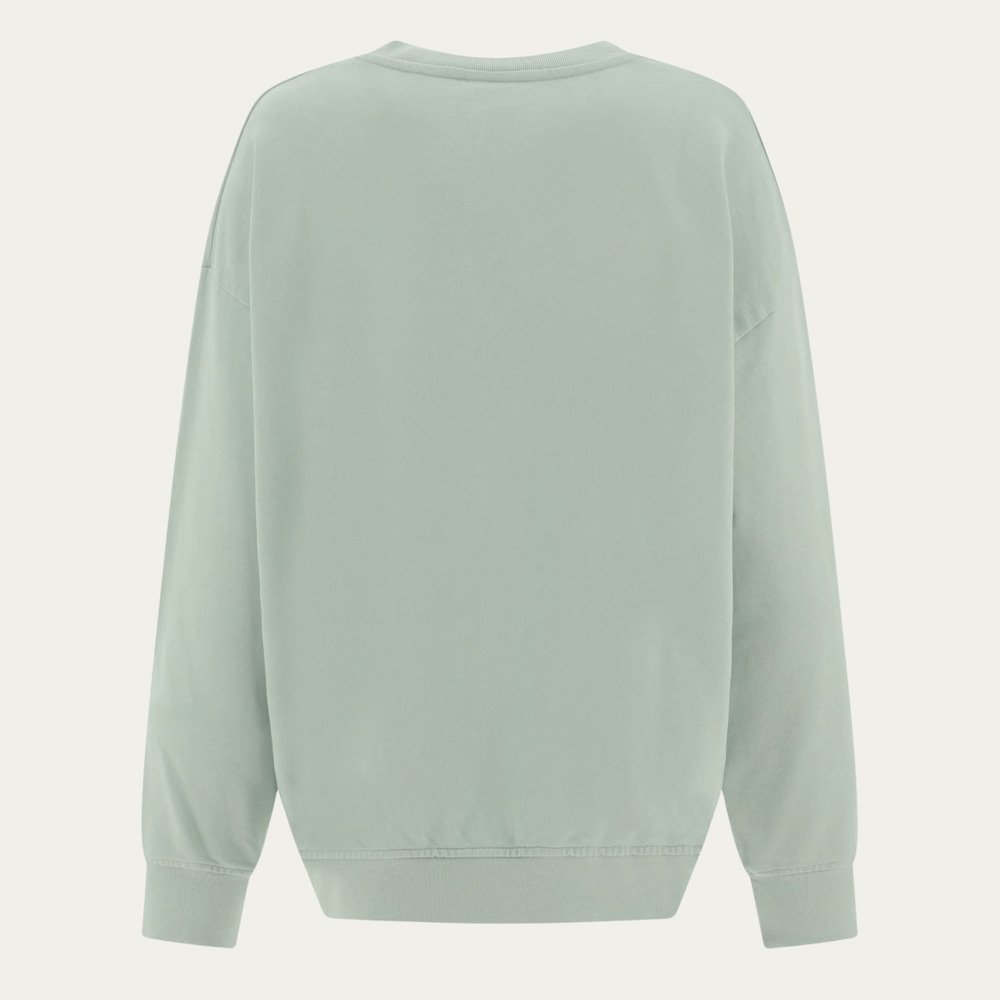 New GANNI Green Logo Crewneck Sweatshirt “Have A Nice Day! Please Recycle” L/XL - Picture 2 of 8